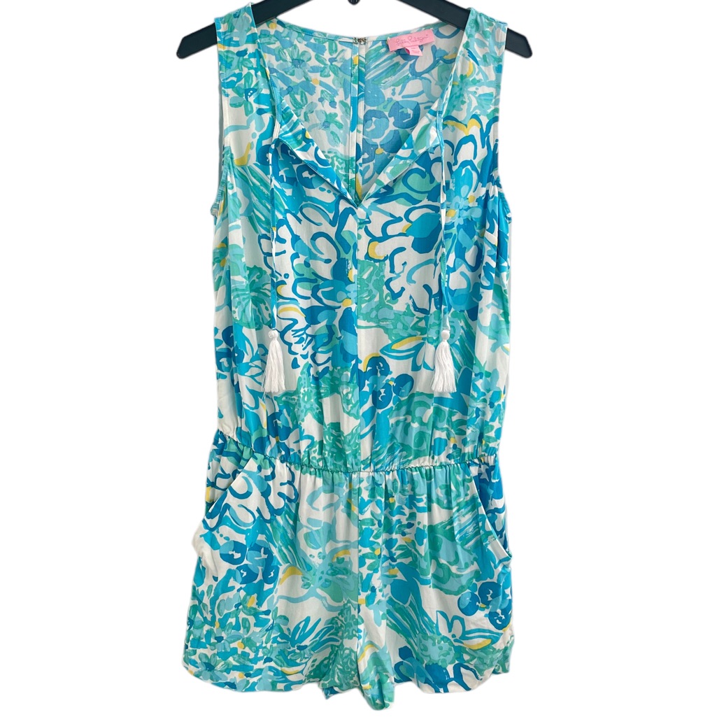 Lilly Pulitzer Euc Tybee Sleeveless Romper Sz Xs